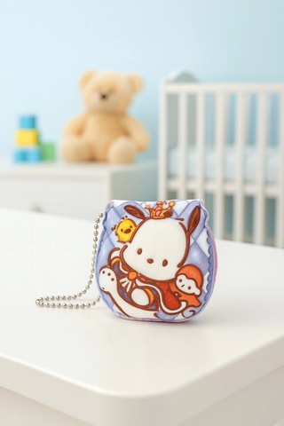 Sanrio Pochacco Not Defteri Zincirli Anahtarlık Hediyelik Defter Puf Kapak Mavi