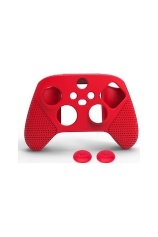 Comse Xbox Series S X Silikon Kılıf Analog Koruyucu Set Kırmızı