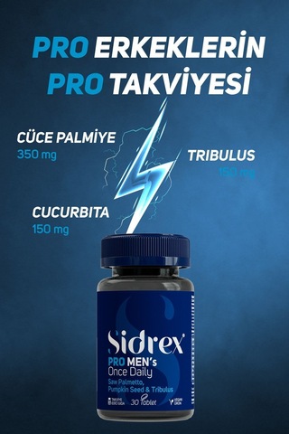 Sidrex Pro Men's Once Daily Cüce Palmiye Ekstresi İçeren Takviye Edici Gıda 30 Tablet