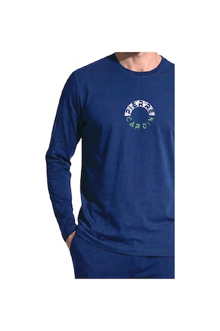 Pierre Cardin 6155 Erkek Uzun Kollu Bisiklet Yaka Pijama Takımı -indigo İndigo