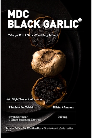 Mdc Black Garlic Siyah Sarımsak Ekstresi Takviye Edici Gıda 30 Tablet