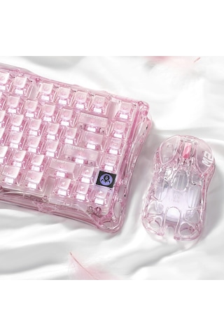 Gravastar Mercury K1 Lite Rgb Işıklı Kablosuz Mekanik Gaming Klavye, İngilizce Q, Crystal Rose