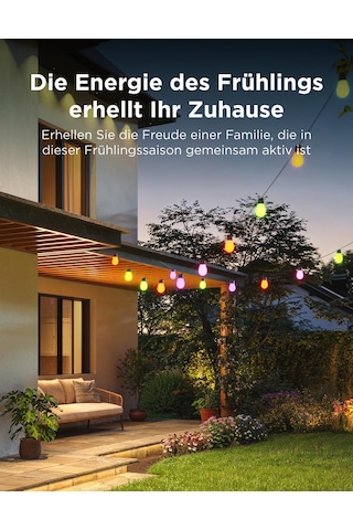 Govee Dış Mekan Peri Işıkları 30m, Rgbıcw Led Peri Işıkları, Ip66 Su Geçirmez, Alexa Ve Google Assistant İle Çalışır, Uygulama Kontrolü, 111 Sahne Modu, Balkon Bahçe Partisi Dekorasyonu İçin Dış Mekan Peri Işıkları Siyah