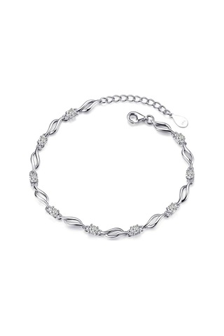 Mavi Zirkon Kristal Aşk Bileklikleri Basit, Şık Ve Tatlı Mavi