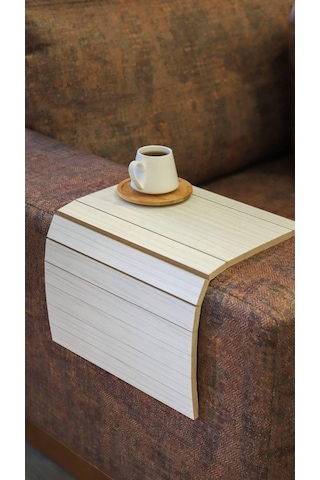 Mobitell 4 Adet 45x25 Beyaz Portatif Koltuk Sehpası