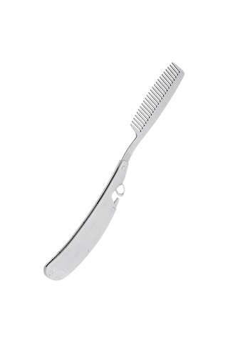 Suofeng Pratik Paslanmaz Çelik Sakal Tarak - Cep Boyu Erkek Bakım Aracı