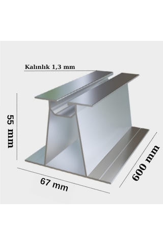 55x600 Mm Solar Panel Montaj Aşık Profili