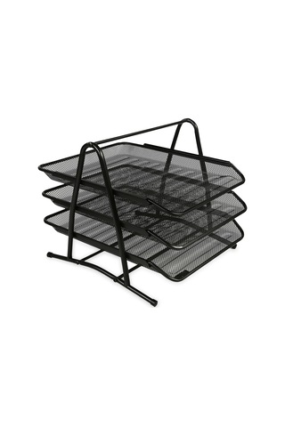 Globox Evrak Rafı Metal 3 Lü Siyah 6255