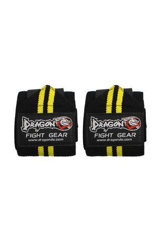 Dragondo 63911 Halter Ve Fitness Bilek Bandajı Yeni Seri Siyah - Sarı