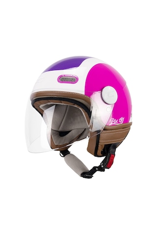 Cgm 191g Pix Sprint Viola Fucsia Fluo Lunga Açık Kask Beyaz-pembe-mor
