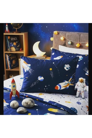 Kırlent Kılıf 52x33 Space Mavi