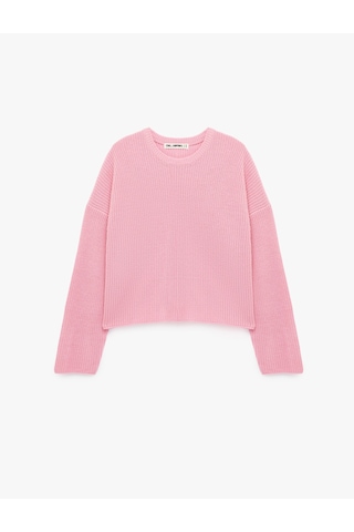 Koton Uzun Kollu Bisiklet Yaka Basic Triko Kazak Pembe 7wal90026ht Gül