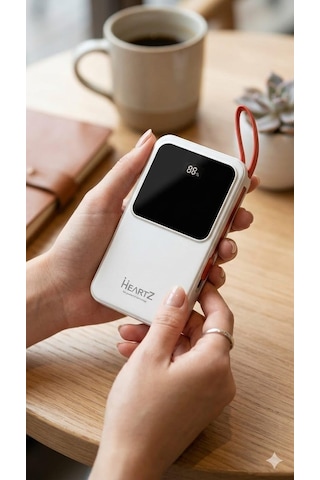 H23 20000 Mah Power Bank Pd 20w Ve Usb 22.5w Fast Hızlı Şarj Dahili Type C Ve Lightning Kablolu Dünya Standartları