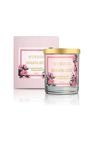 Nurxos Isparta Gülü Kokulu Mum 220G 9667