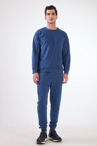 Dufy Açık Lacivert Bisiklet Yaka Regular Fit Erkek Sweatshirt Lacivert