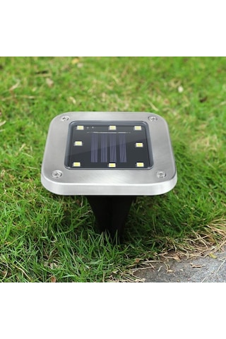 Solar 8 Led Bahçe Yeraltı Işıkları Beyaz
