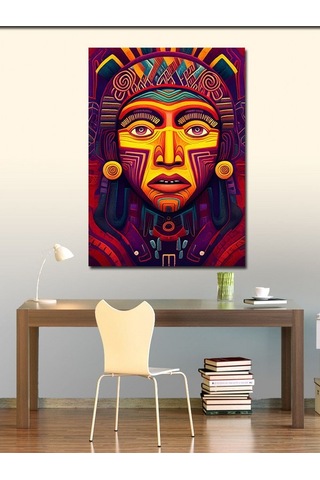 Kanvas Tablo Renkli Yüz Ve Sanat 70cmx100cm