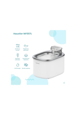 Haustier Pwf Akıllı Beslenme İstasyonu, Akıllı Kedi Mama Kabı & Kedi Su Sebili İkisi Bir Arada Avantaj Set, Pf02 Akıllı Mama Kabı, Wf007l Otomatik Kedi Su Sebili, Combo Set Beyaz