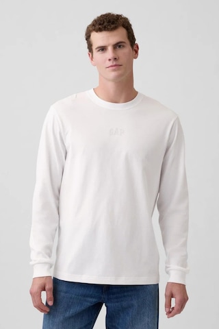 Gap Everyday Soft Relaxed Mini-logo Uzun Kollu T-shirt-15297 Beyaz