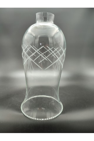 Lamba Camı.büyük,şeffaf Dekorlu E.14 Yuva :4.50cm-h:24.00cm Şeffaf