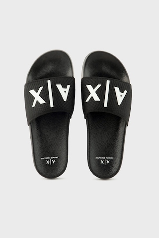Armani Exchange Erkek Terlik Xup001 Xv820 S277 Siyah-beyaz Beyaz - Siyah