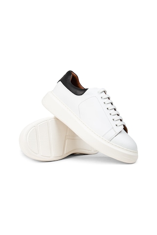 Deery Erkek Hakiki Deri Beyaz Sneaker Ayakkabı - 01990mbyzp01 Beyaz