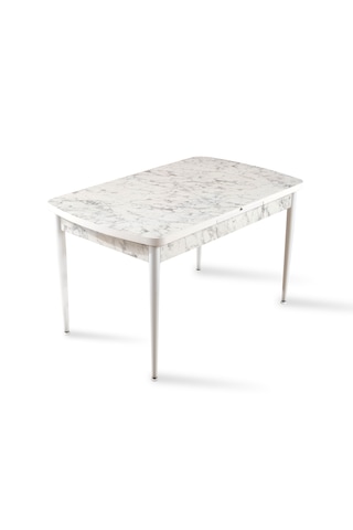 Carrara Masa - 4 Gold Sandalye - Masa Takımı