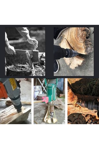 Fosenze Ahşap Bölme Matkap Ucu, Yüksek Karbon Çelik, Çelik Kiriş, Çekiç Matkap Uyumlu, 3 Farklı Uç Kare,daire,heksagonal