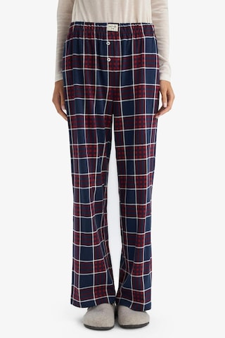 Defacto Regular Fit Kareli Pijama Altı-fall İn Love G3354ax25aunv241 Lacivert-nv241