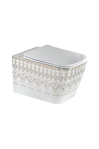 Et-y7032bk Asma Klozet Beyaz & Altın