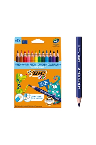 Bıc Kids Evolution Üçgen Jumbo Renkli Kalem, 12'li Kutu Diğer