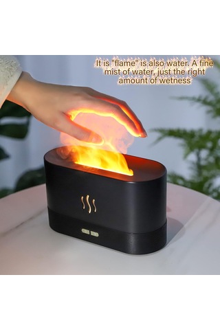 Alev Difüzör, Ev İçin Difüzörler, Aromaterapi Difüzör, Uçucu Yağ Difüzörleri, Ayarlanabilir Parlaklık, Sessiz, Otomatik Off, Ortam Işığı, Yatak Odası İçin Nemlendiriciler, Ofis, Yoga, Stüdyo
