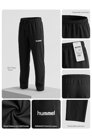 Hummel 2026-27 Tff Hakem Seyahat Pantolonu, Boru Paça, Paraşüt Kumaş Siyah
