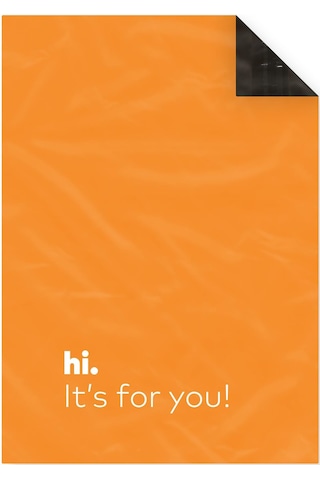 Cepsiz Turuncu Kargo Poşeti 30x37+5 Cm - 100 Adet