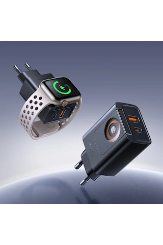 Mcdodo Ch-3700 30w 2in1 Kablosuz Apple Uyumlu iOS Watch Ve Şarj Adaptörü