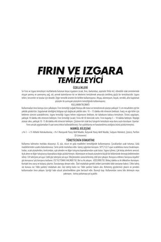 Sır Fırın ve Izgara Temizleyici Köpük 500 ML
