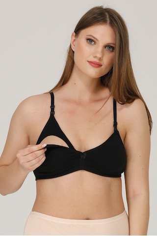 Parlingerie Pl Emzirme Sütyeni Kapsız Penye Siyah