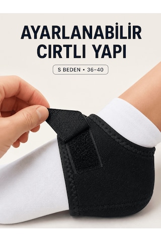 S Beden Cırtlı Topuk Çorabı Ayarlanabilir Topuk Ve Ayak Bileği Destekleyici Altın