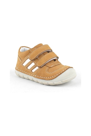 Rakerplus Grizzy Hakiki Deri Taba İlk Adım Unisex Bebek Ayakkabısı Taba