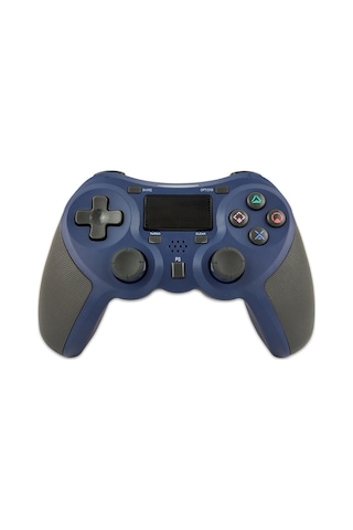 Ps4 Host İçin Kauçuklaştırılmış Kablosuz Oyun Denetleyicisi Bluetooth Kolu Mavi