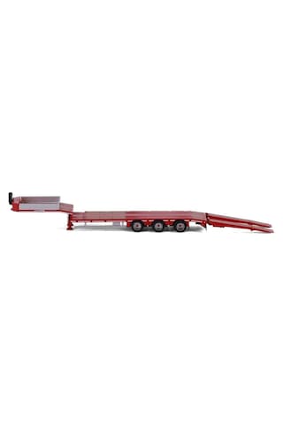 1/50 Rampalı Lovbed - 3 Aks Kırmızı Renk- Lowbed- Lowloader