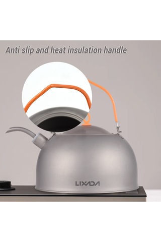Lemestar 0.5l Titan Kettle Kahve Fıçı Açısı İle Hafif Taşınabilir, Yemek Grubu Silikon, Isı Dayanıklı, Kolay Temizlenir Gümüş