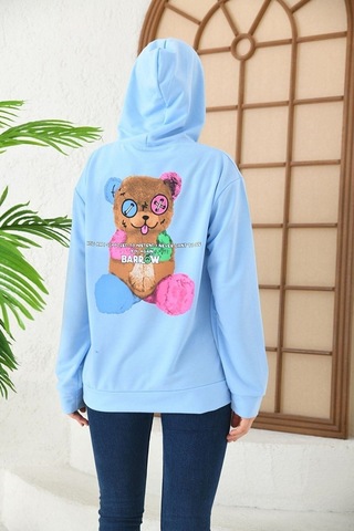 Altamira Unisex Barrow Baskılı Oversize Kapşonlu Sweatshirt 001