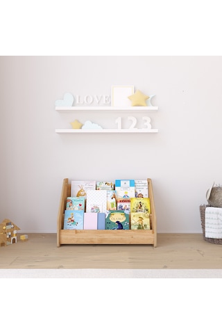 Minera Anka Montessori Ahşap Yer Kitaplığı Ahşap