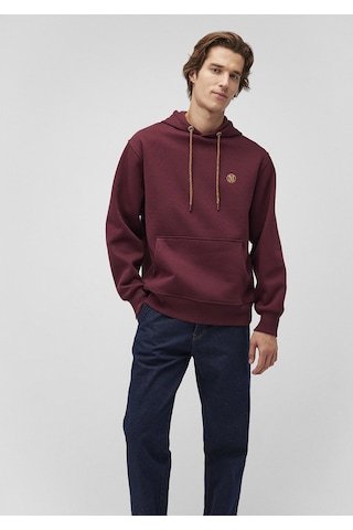 Mavi - Mavi Logo Nakışlı Kapüşonlu Bordo Sweatshirt 065809-70426 Bordo