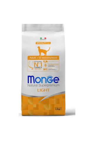 Monge Adult Light Hindili Yetişkin Diyet Kedi Maması 1,5 Kg Monge Adult Light Hindili Yetişkin Diyet Kedi Maması 1,5 Kg