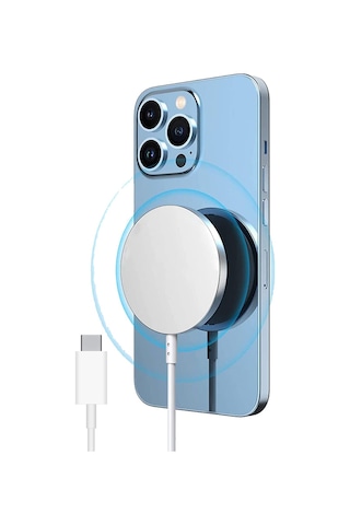 NovStrap Apple Uyumlu iPhone 14 13 12 11 Pro Max Mini Magsafe Şarj Aleti Aygıtı Kablosuz Manyetik Type C