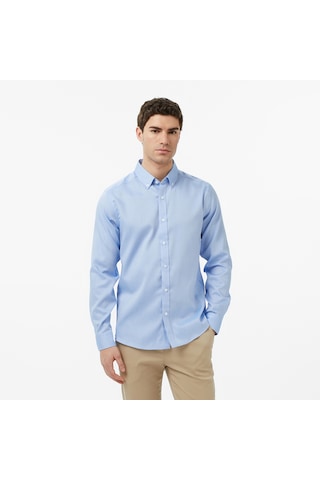 Nautica Erkek Mavi Slim Fit Gömlek Düz W65475t Mavi