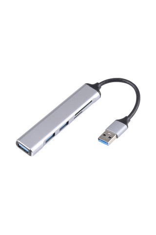 Sones 5'i 1 Arada Usb 3.0 - Sd / Tf Kart Yuvası + 3 Usb 3.0 Bağlantı Noktalı Çok İşlevli Yerleştirme İstasyonu Hub'ı Gümüş