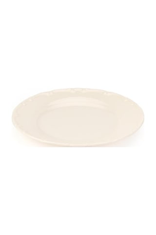 Tulu Porselen Liana Pasta Tabağı - Krem - 19 Cm Krem